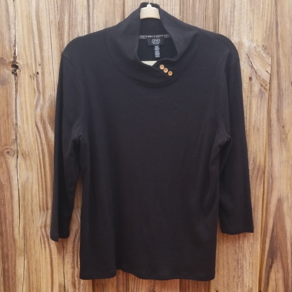 Jones New York Mock Neck Pullover